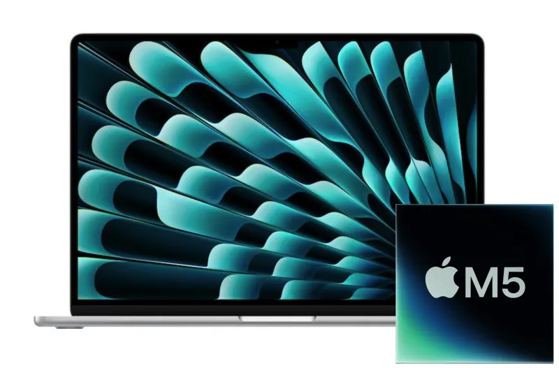 MacBook Air 13 mit M5 Chip mieten - mieten, 16 GB RAM, 512 GB SSD, 10-Core CPU 8-Core GPU, Farbe Silber, MDH74D/A