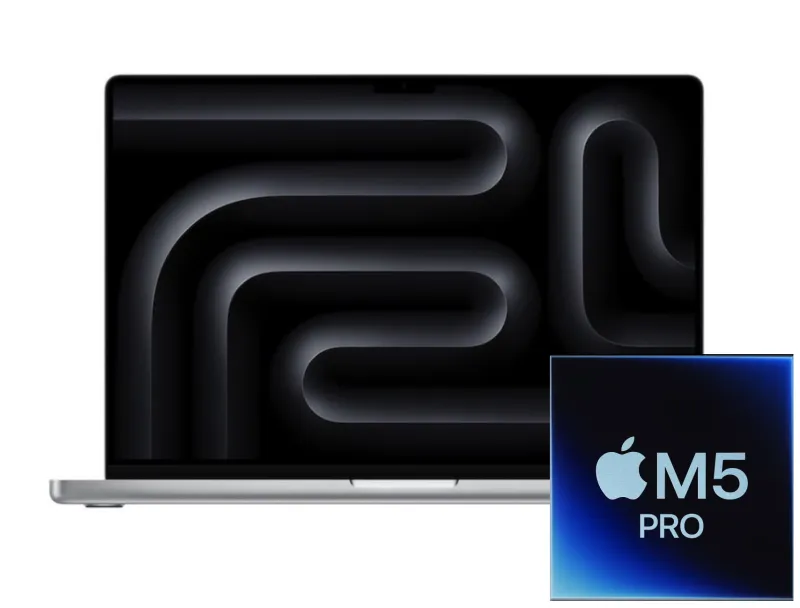 Apple MacBook Pro 14 M5 Pro Chip mieten 18-Core CPU 20-Core GPU 24GB/2TB SSD, Silber, MGDP4D/A