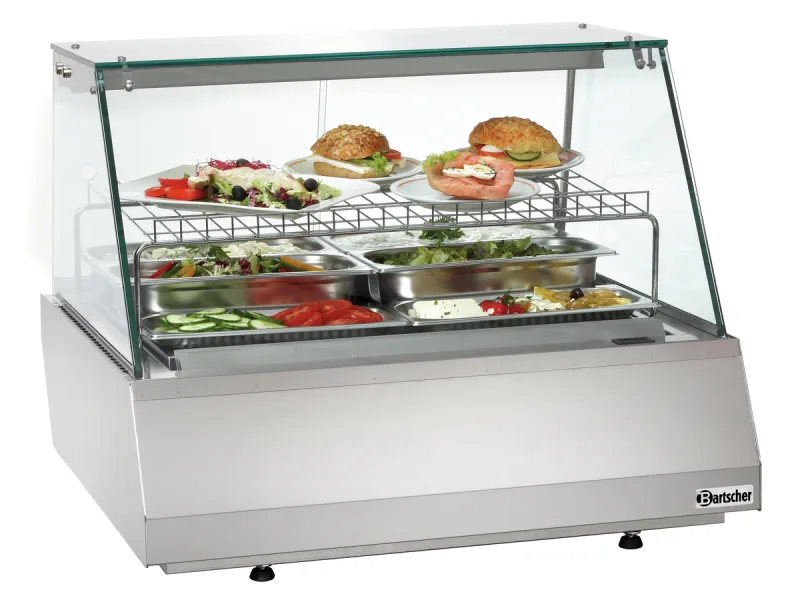 Bartscher Kalte Theke 2/1 GN, Kantglas bei uns mieten