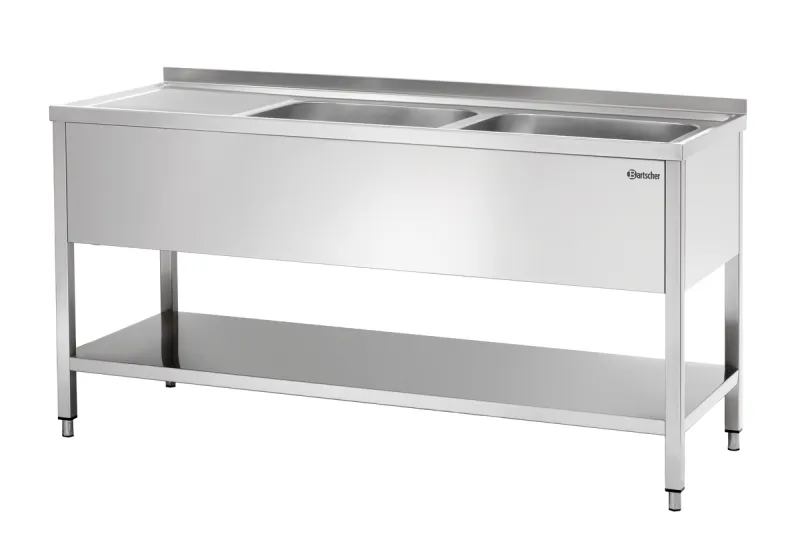 Bartscher Spüle 700, B 1600, 2 Becken RE als Miete