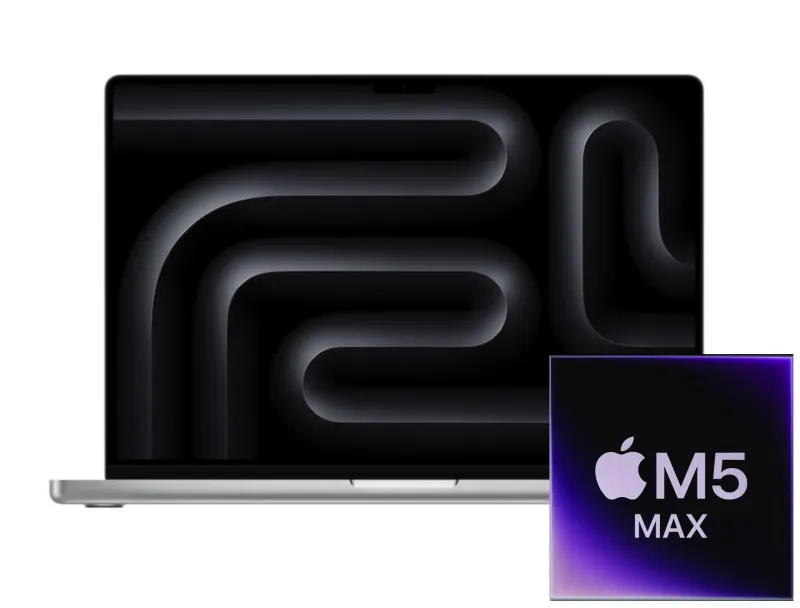 Apple MacBook Pro 14 M5 Max Chip mieten 18-Core CPU 32-Core GPU 36GB/2TB SSD, Silber, MGDQ4D/A