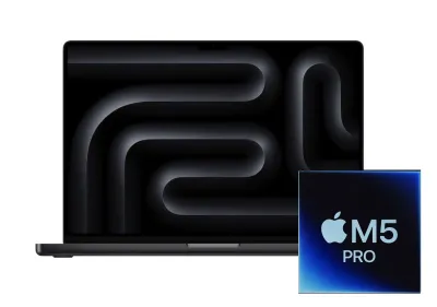Apple MacBook Pro 14 M5 Pro Chip mieten 15-Core CPU 16-Core GPU 24GB/1TB SSD, Space Schwarz, MGDR4D/A