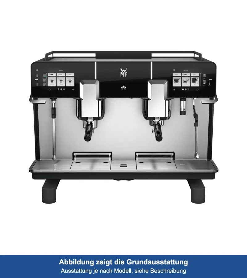 WMF espresso NEXT mit Americano, Auto Milk Dosing und Auto Steam beidseitig mieten, automatisierte Siebträgermaschine