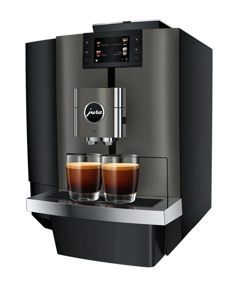 JURA X10c Dark Inox (EA) 15624 mit Festwasser mieten, auch Neugründung und Startup